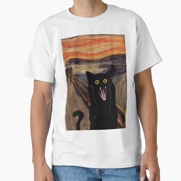 Cat Poster The Scream Cat Classic T-Shirt