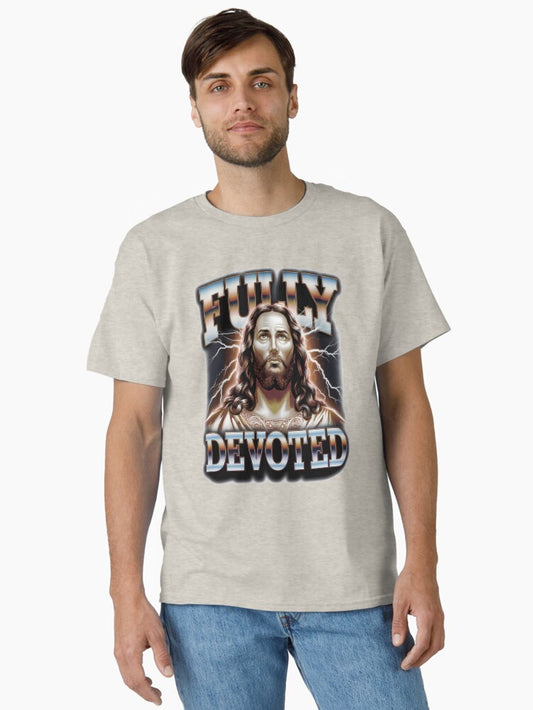 1 Kings 8:61 – Fully Devoted | Bootleg Jesus Art Bible Verse | Christian Streetwear Classic T-Shirt