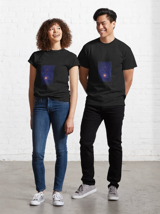"Silent Radiance – Male Energy in Cosmic Balance" Classic T-Shirt