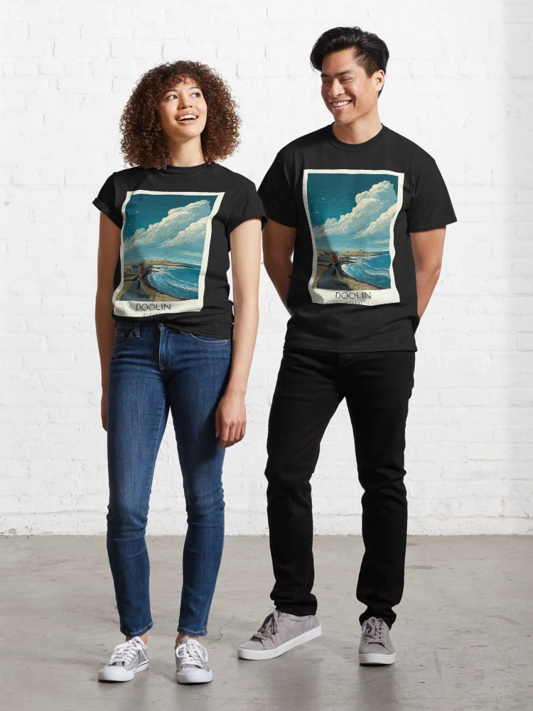 Doolin Coast Poster – Cloudy Skies Over Quiet Shores Classic T-Shirt