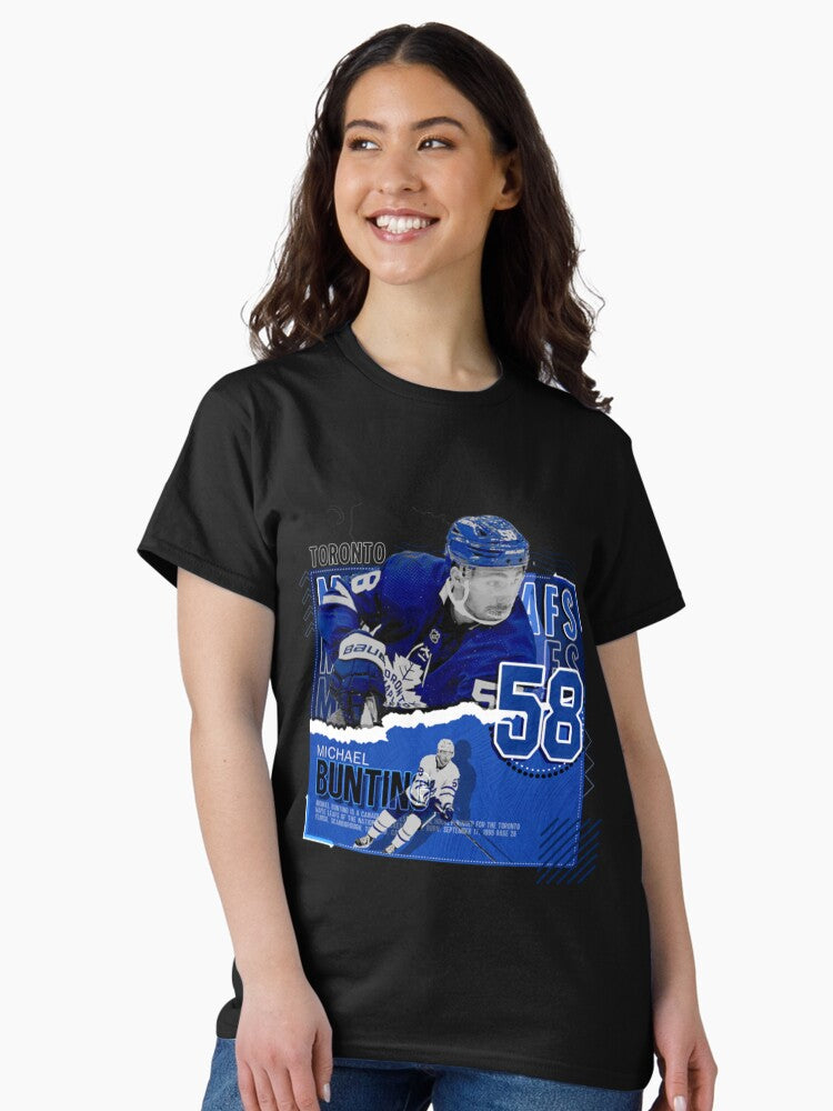 Michael Bunting Hockey Paper Poster Maple Leafs Classic T-Shirt