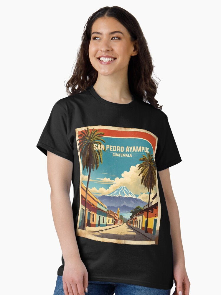 San Pedro Ayampuc Guatemala Vintage Poster Tourism Classic T-Shirt