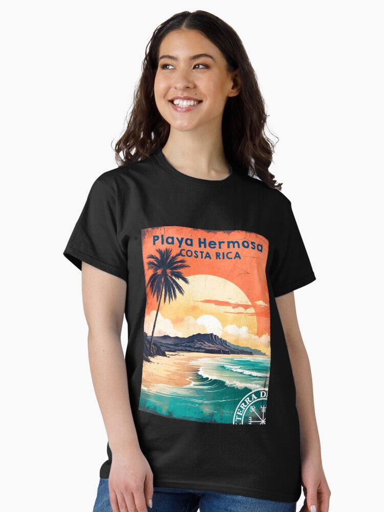 Playa Hermosa Costa Rica travel poster Classic T-Shirt