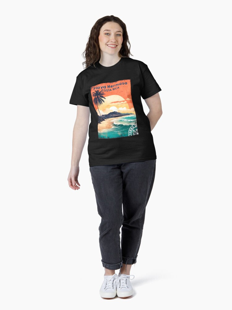Playa Hermosa Costa Rica travel poster Classic T-Shirt