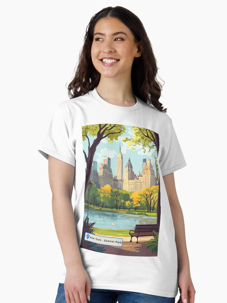 New York City Central Park Travel Poster Art Classic T-Shirt