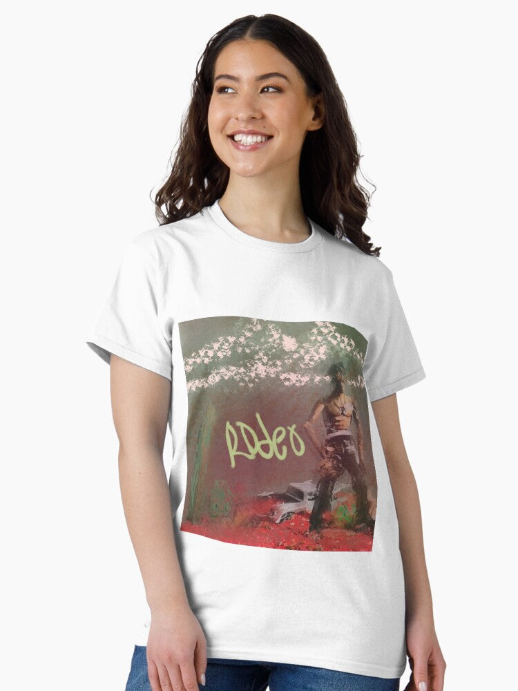 Rodeo,travis,poster,album,rap,rappers,music,fan art,wall art,graffiti,street art,portrait,sketch,digital art,shirt,print,black,dope,cool,birds trap,astro,decor Classic T-Shirt