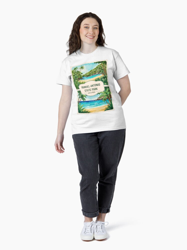 Tropical Paradise: Manuel Antonio State Park Costa Rica Vintage Travel Poster Classic T-Shirt