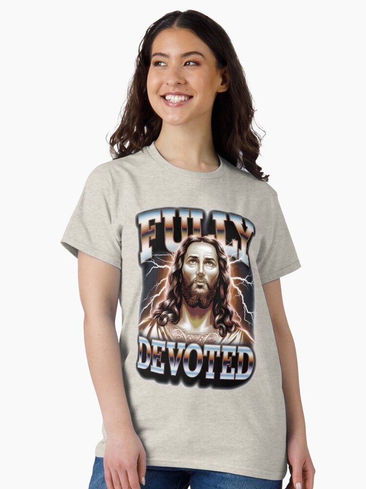 1 Kings 8:61 – Fully Devoted | Bootleg Jesus Art Bible Verse | Christian Streetwear Classic T-Shirt