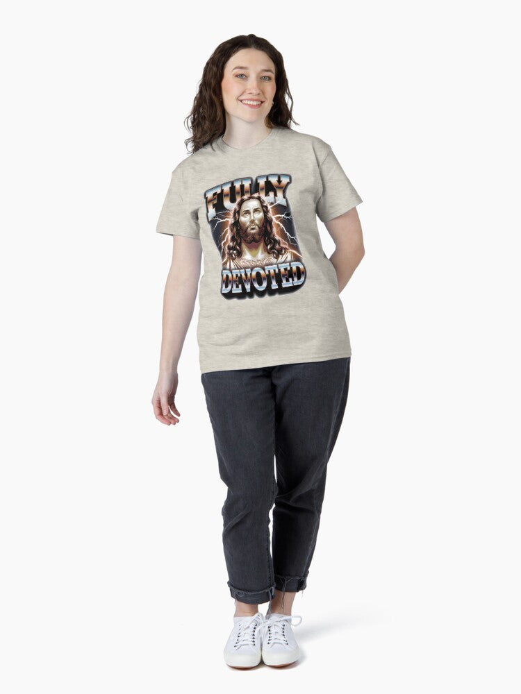 1 Kings 8:61 – Fully Devoted | Bootleg Jesus Art Bible Verse | Christian Streetwear Classic T-Shirt