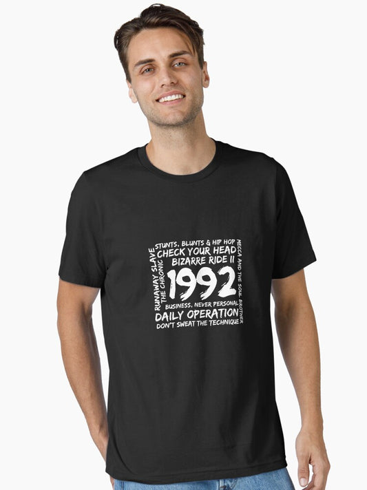 1992 Old School Hip Hop Albums, Classic Rap, Hip Hop Gift Essential T-Shirt