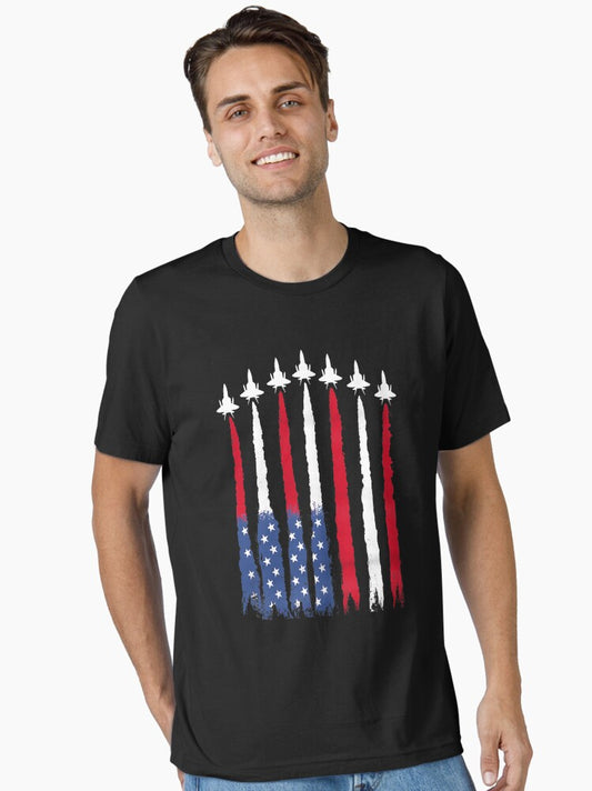 Fighter Jets USA Flag - 4th Of July Essential T-Shirt