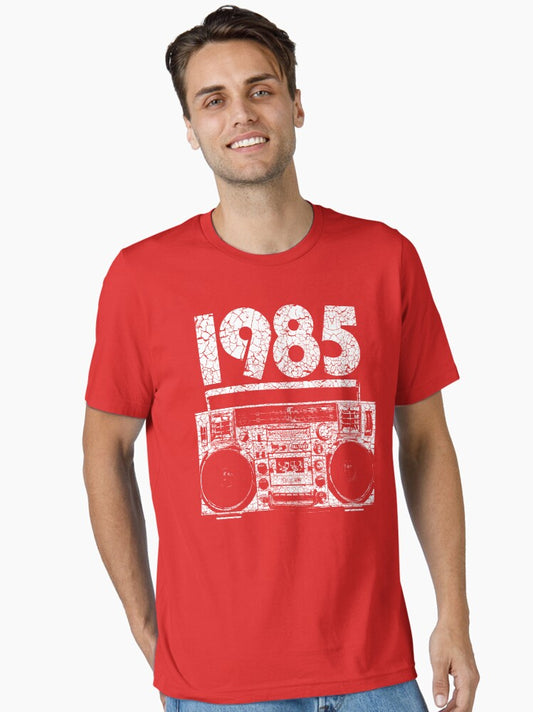 1985 Boombox Distressed Graphic Essential T-Shirt