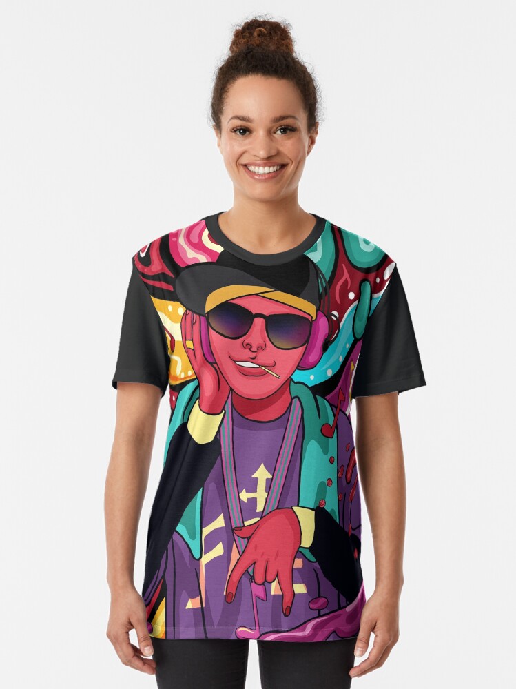 Hip-Hop Style retro poster art Graphic T-Shirt