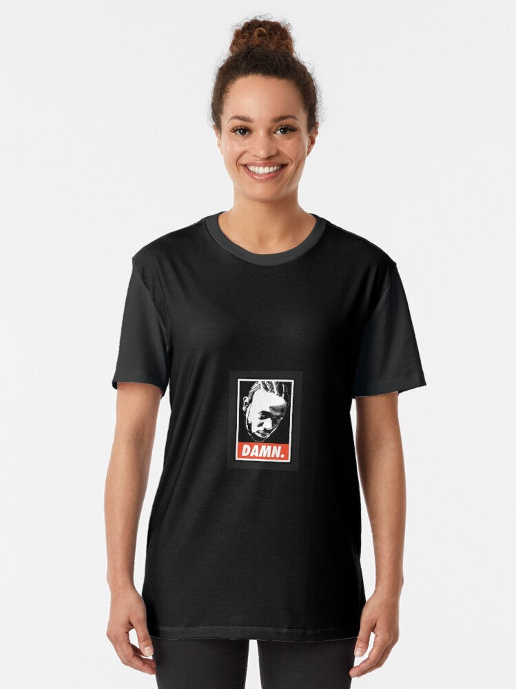 Hip-Hop DAMN Poster – Kendrick Lamar Inspired Graphic Tee Graphic T-Shirt