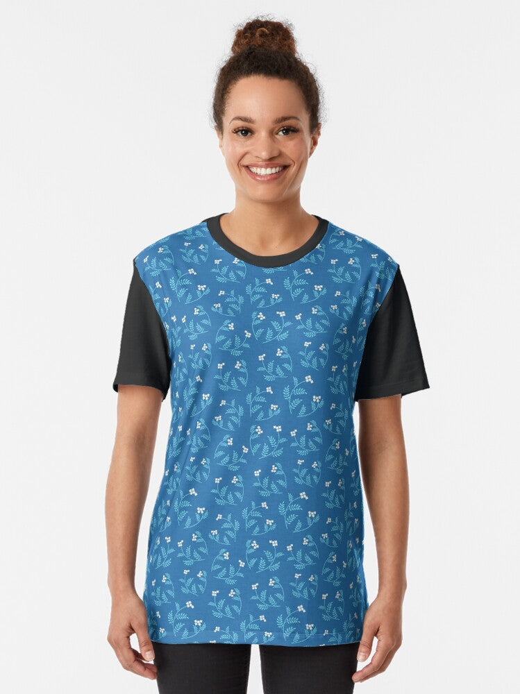 February 3rd Birth Flower Bittercress Pattern Graphic T-Shirt