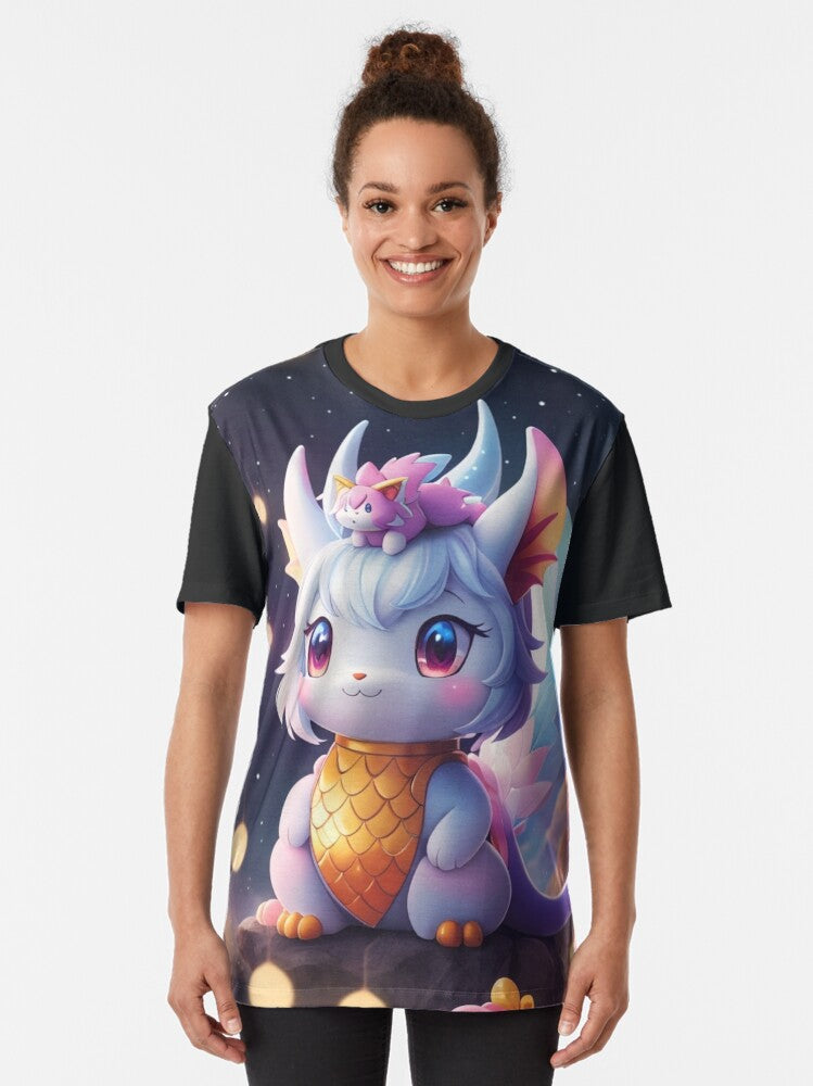 003 Cute Chibi Dragon Graphic T-Shirt
