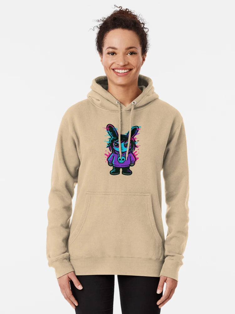 Glitch Bunny Kid – Vaporwave Hoodie Character – Emo Neon Glitchcore Art Classic T-Shirt