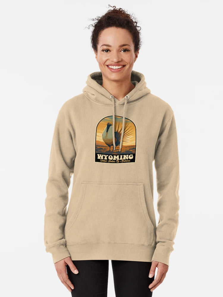 Wyoming Greater Sage-Grouse Vintage Sunset Poster Classic T-Shirt