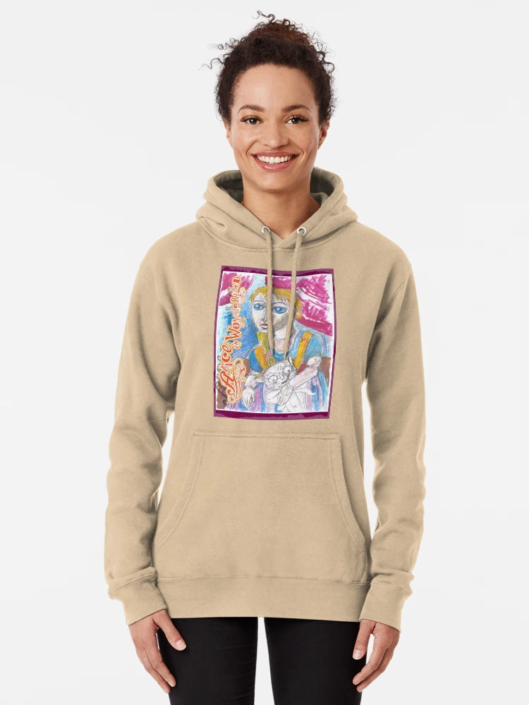 Alice in Wonderland and Cheshire Cat Poster (tempera painting by AliceCCI) Classic T-Shirt