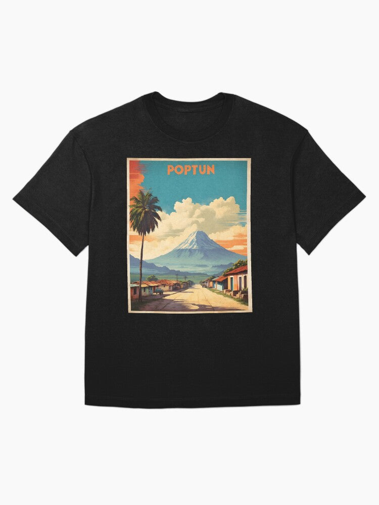 Poptun Guatemala Vintage Poster Tourism Oversized T-Shirt