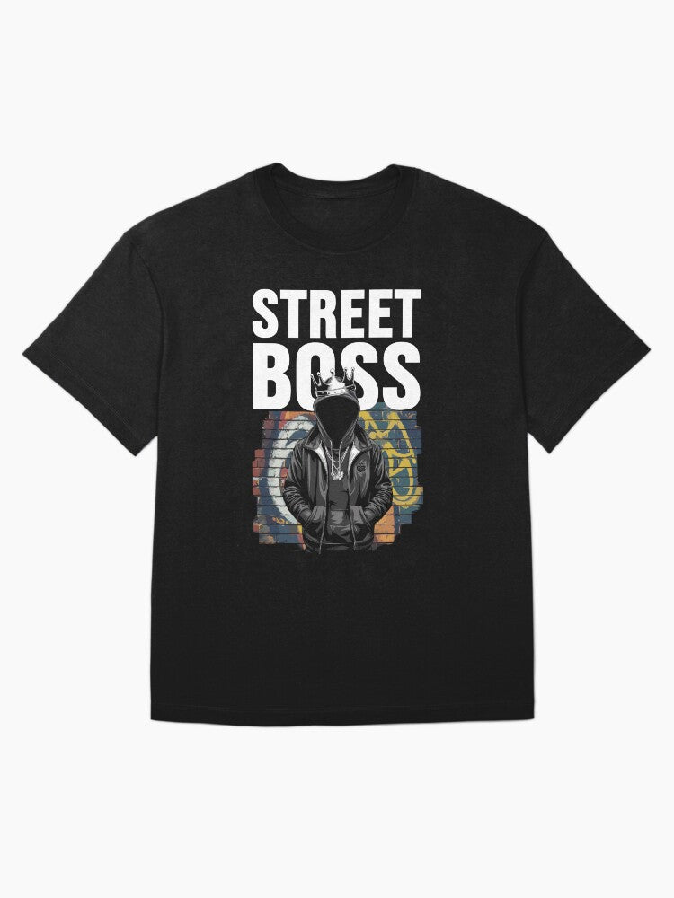 Street Boss | Urban Graffiti Crown Hoodie King Shirt Oversized T-Shirt