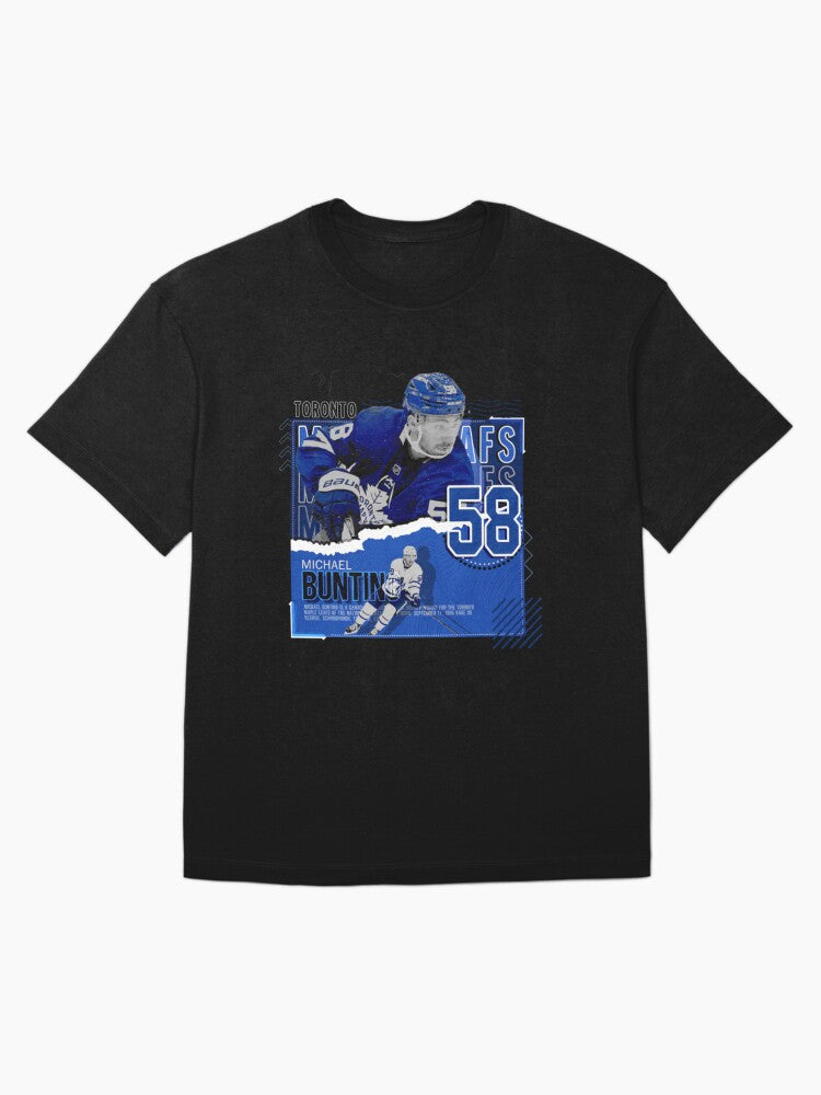Michael Bunting Hockey Paper Poster Maple Leafs Oversized T-Shirt
