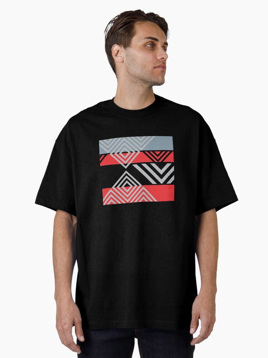Fastina Modern Stripe Pattern 03 Oversized T-Shirt