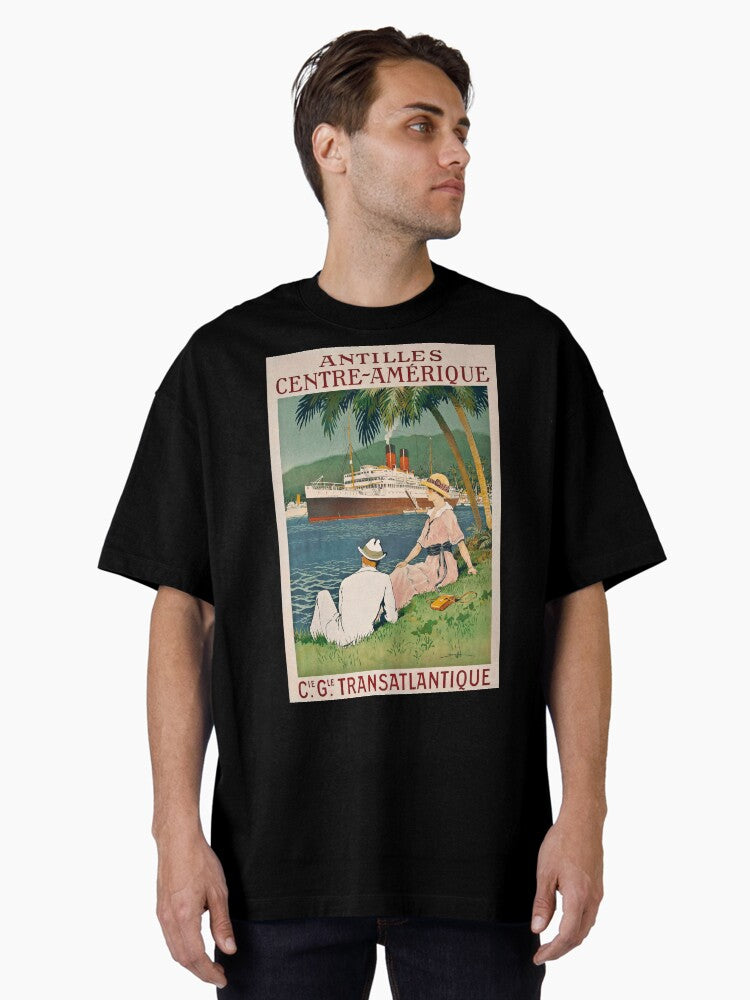Antilles-Centre Amerique vintage travel poster Oversized T-Shirt