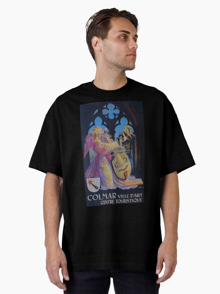 Colmar Ville d Art vintage travel poster Oversized T-Shirt