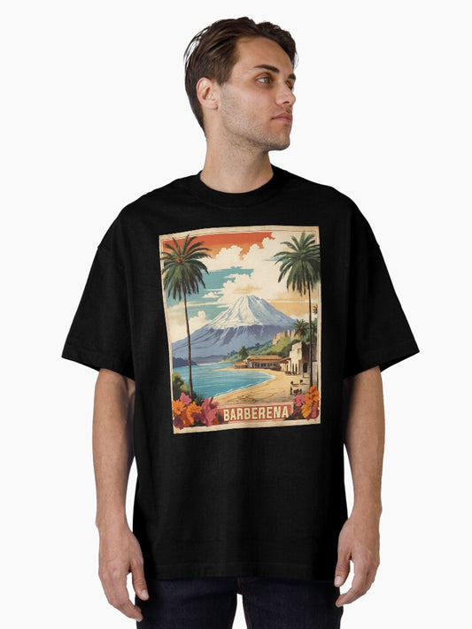 Barberena Guatemala Vintage Poster Tourism Oversized T-Shirt
