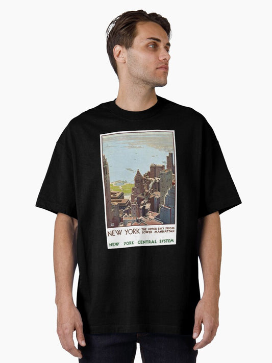 New York vintage travel poster Oversized T-Shirt