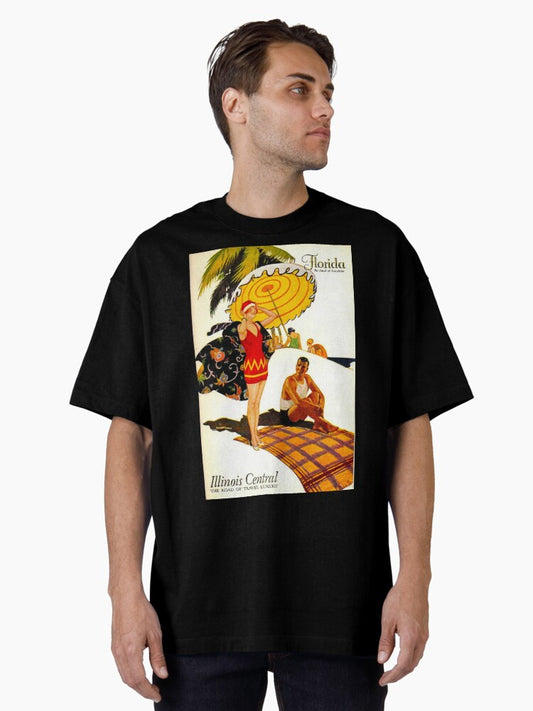 Florida Land of Sunshine vintage travel poster Oversized T-Shirt