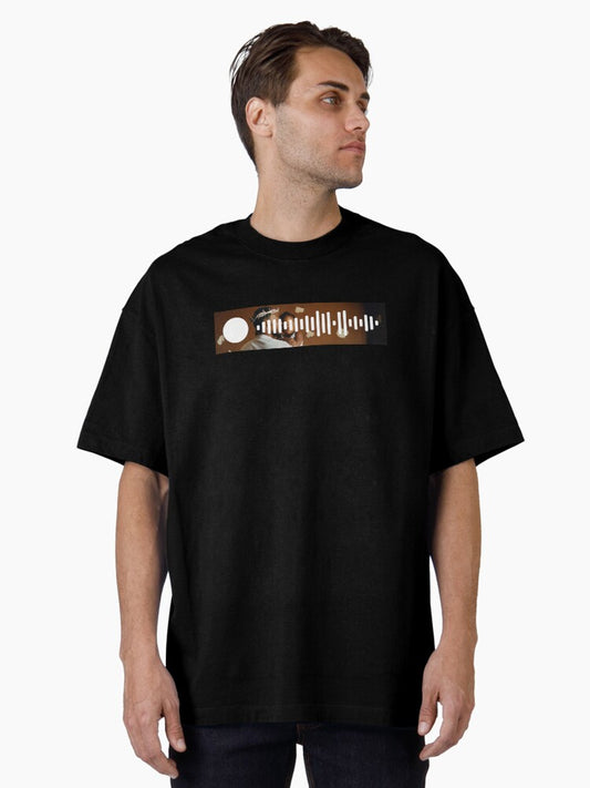 Father Time - Kendrick Lamar Spotify Scan Code Oversized T-Shirt