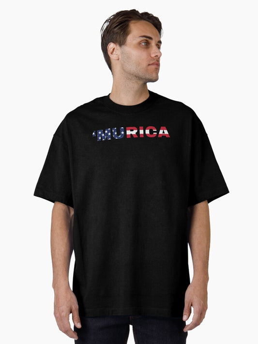 'Murica Us Flag Oversized T-Shirt