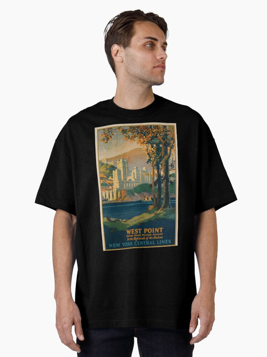 West Point vintage travel poster Oversized T-Shirt