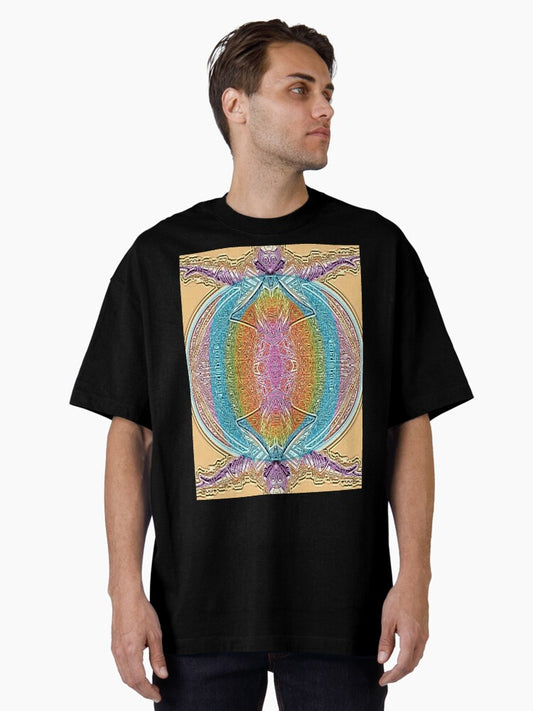 *CAPTAIN EO SUN EYE PORTRAIT ROBOT MAZE LEGEND DANCE MUSIC* Oversized T-Shirt