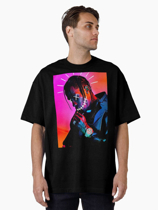 Skull Scotts Painting Poster Oversized T-Shirt