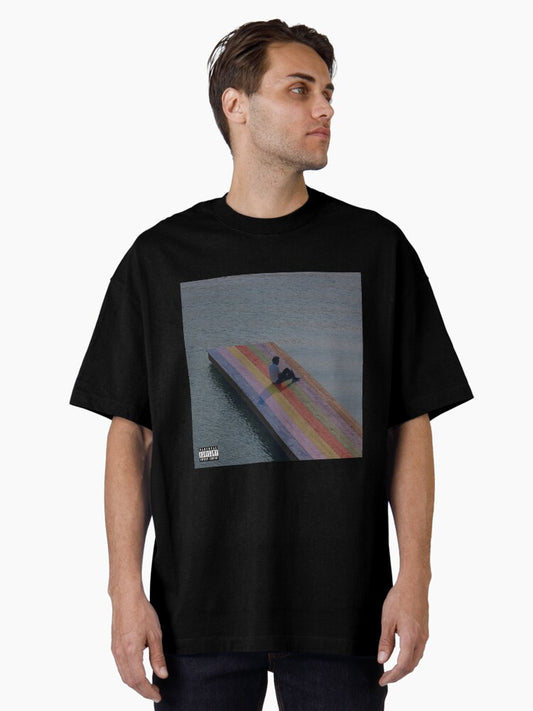 Minimalist Cover Album The Melodic Blue Poster Oversized T-Shirt
