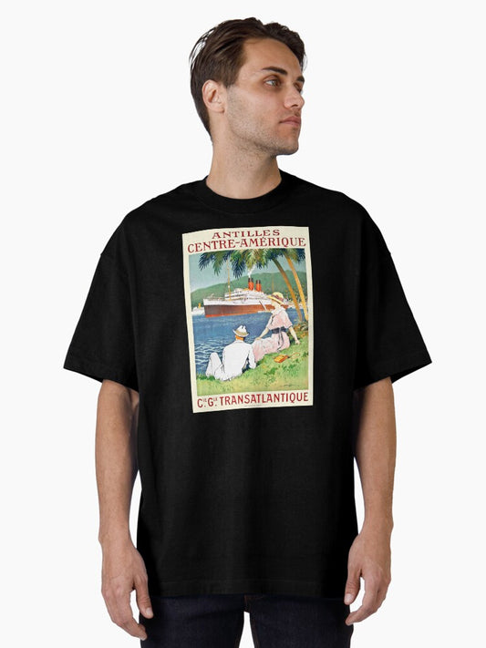 1920 ANTILLES and CENTRAL AMERICA Cruise Ship Poster Oversized T-Shirt