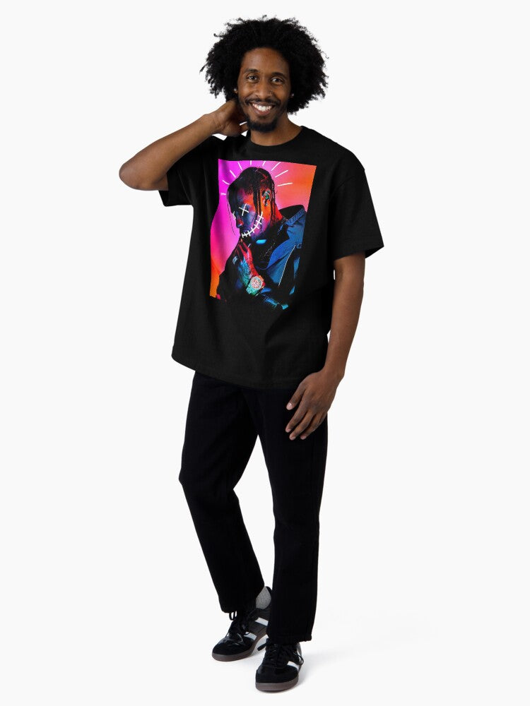 Skull Scotts Painting Poster Oversized T-Shirt
