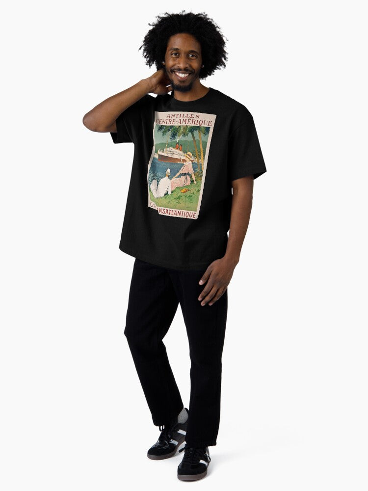Antilles-Centre Amerique vintage travel poster Oversized T-Shirt
