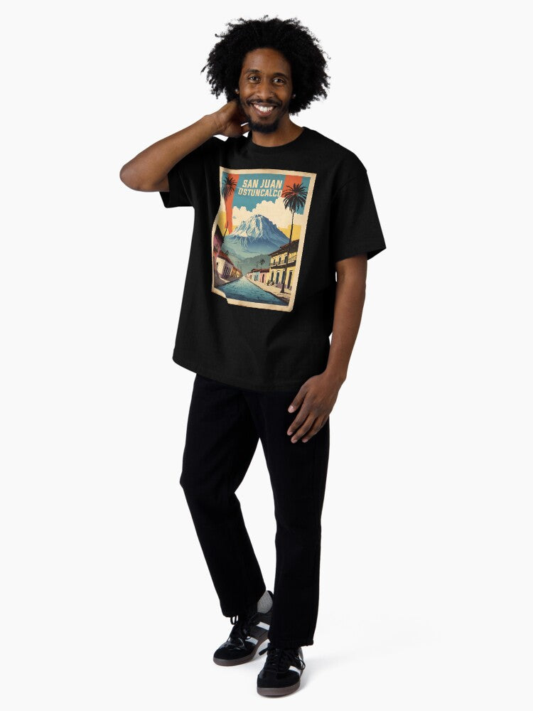 San Juan Ostuncalco Guatemala Vintage Poster Tourism Oversized T-Shirt