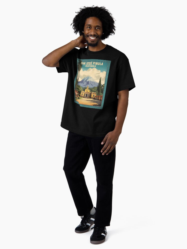 San Jose Pinula Guatemala Vintage Poster Tourism Oversized T-Shirt