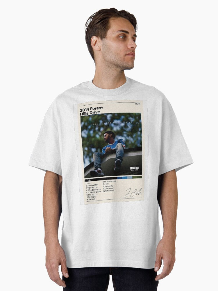 J Cole Poster | 2014 Forest Hills Drive Poster | J Cole Tracklist | Album Cover Poster | Poster Print Wall Art | Custom Poster | Home Decor Active Poster Oversized T-Shirt