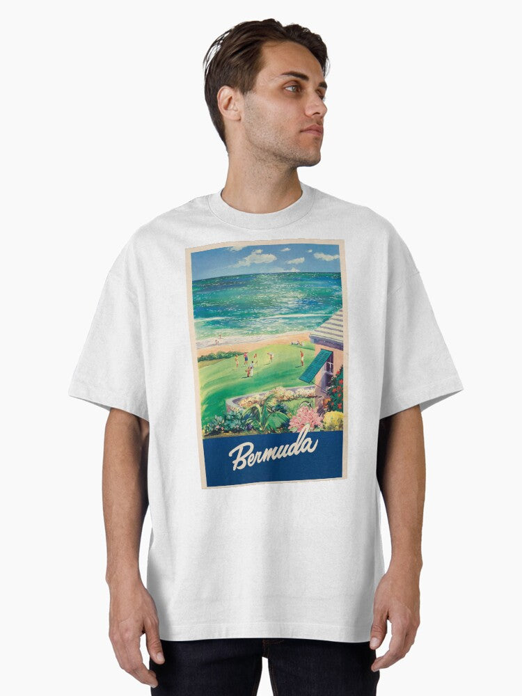Bermuda vintage travel poster Oversized T-Shirt