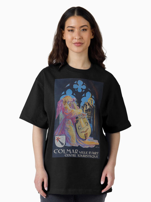 Colmar Ville d Art vintage travel poster Oversized T-Shirt
