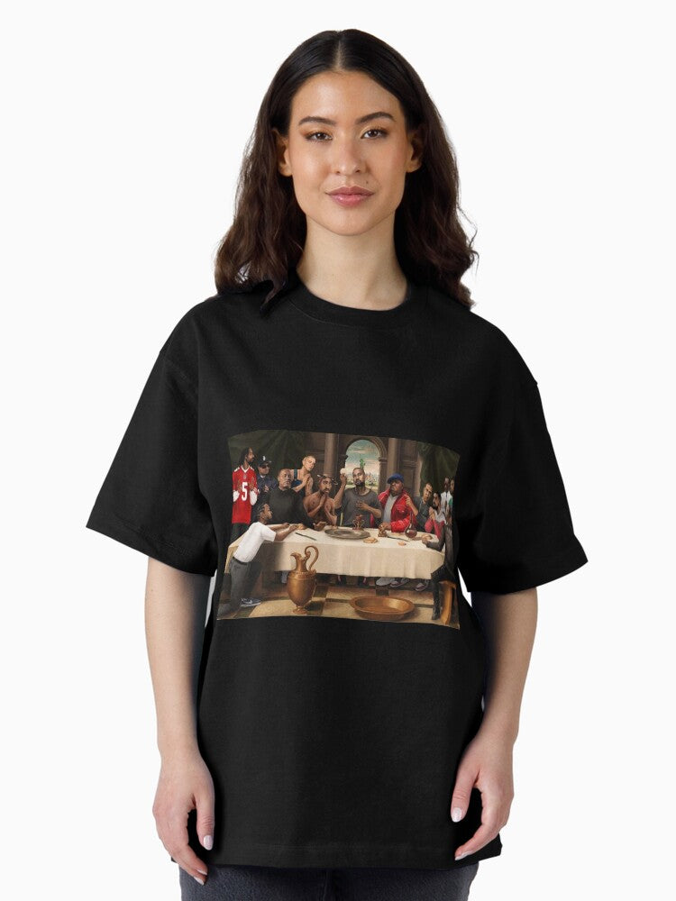 Canvas Hip Hop Rapper Poster Oversized T-Shirt
