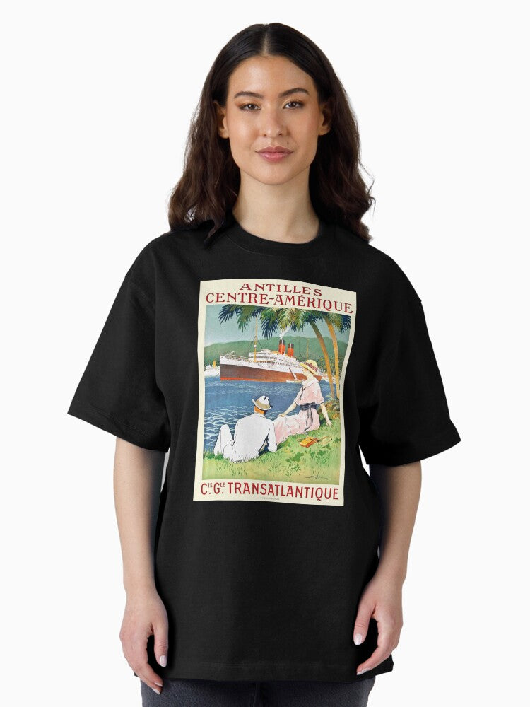 1920 ANTILLES and CENTRAL AMERICA Cruise Ship Poster Oversized T-Shirt