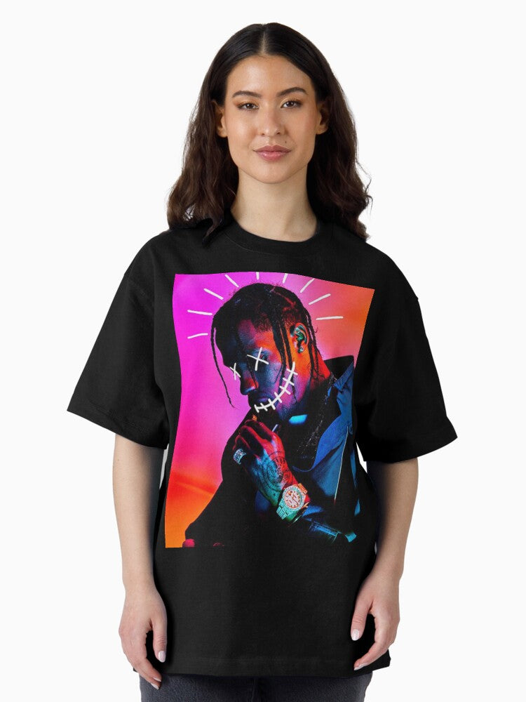 Skull Scotts Painting Poster Oversized T-Shirt
