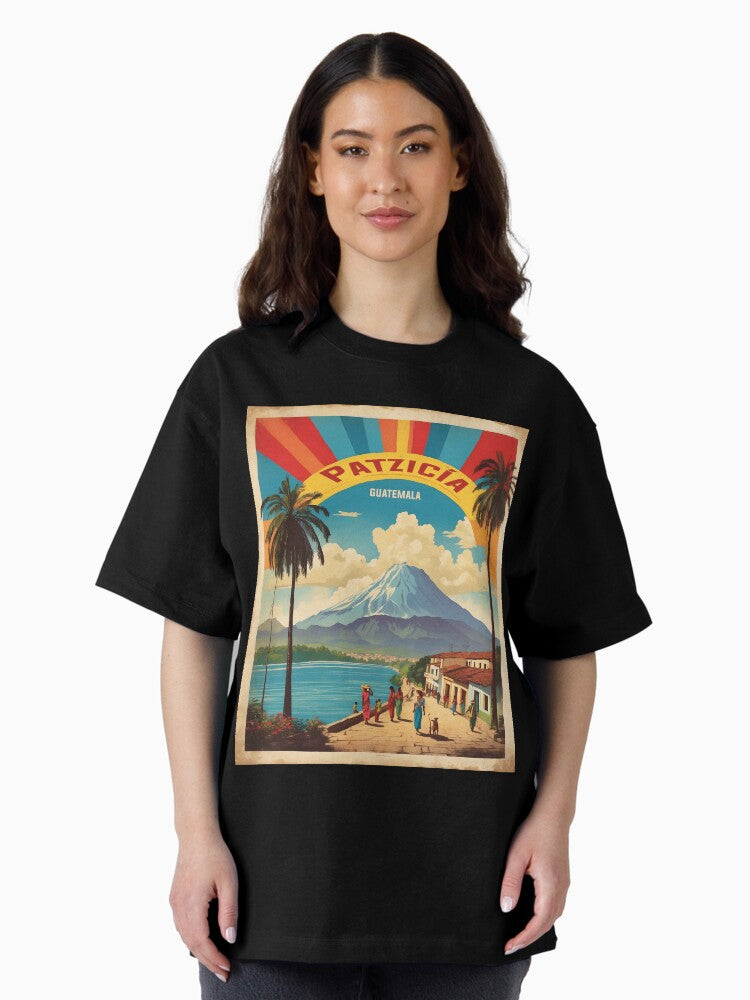 Patzicia Guatemala Vintage Poster Tourism Oversized T-Shirt
